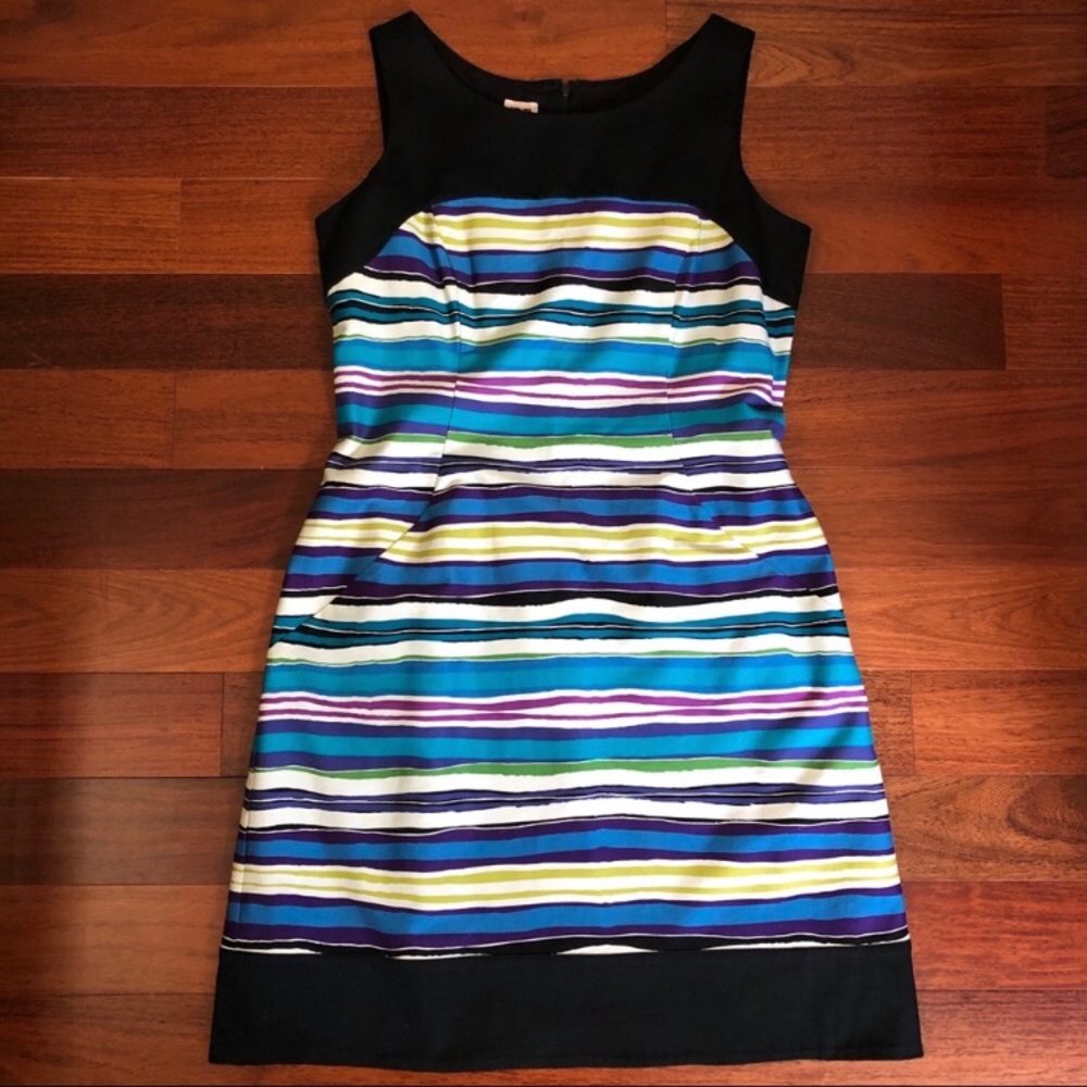 Anne Klein Color-block Stripe Dress